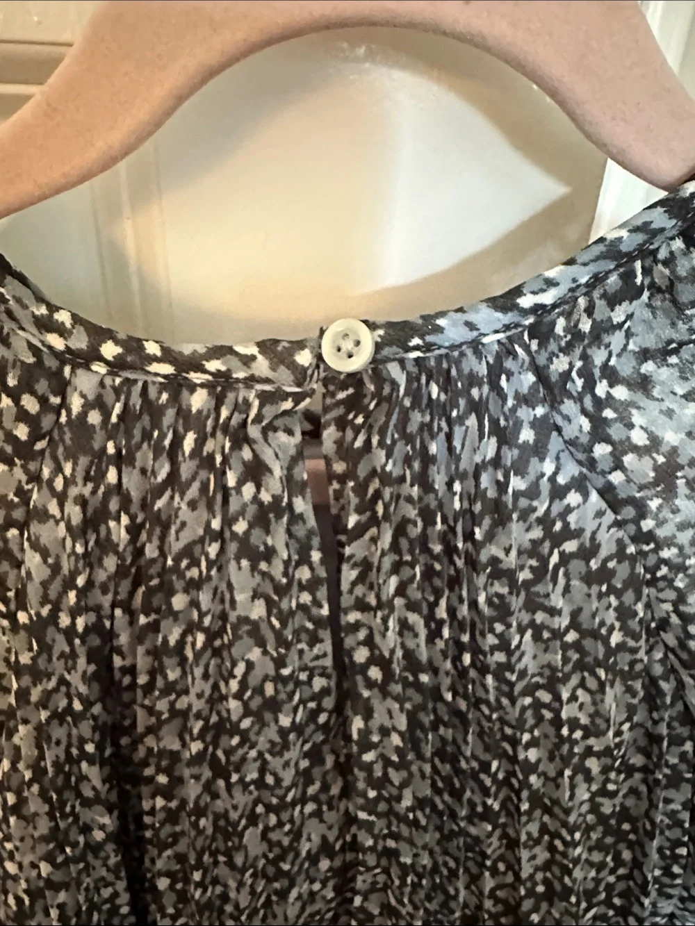 GAP Girls Black and White Printed Pleated Casual Dress